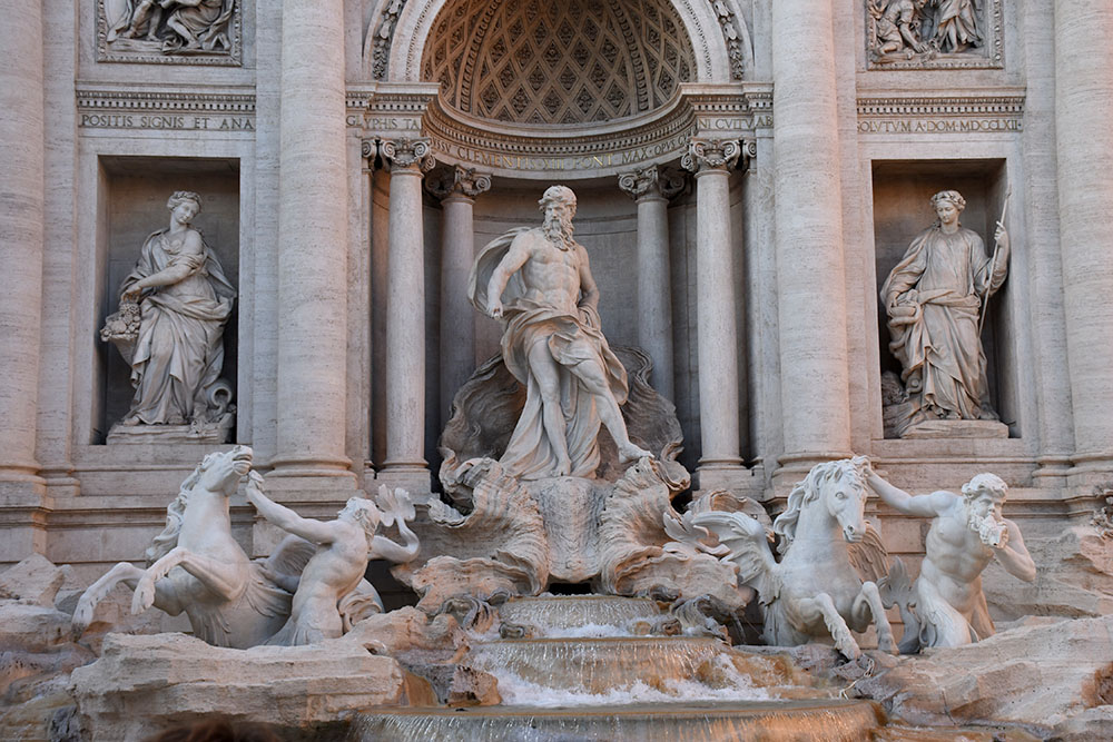 The Trevi Fountain.